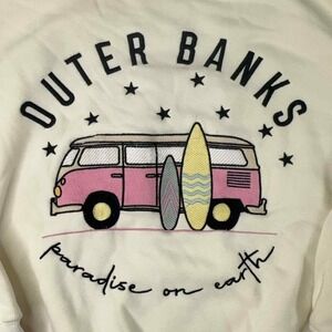Altar'd State Outer Banks Embroidered Crewneck Women's‎ Small Paradise On Earth